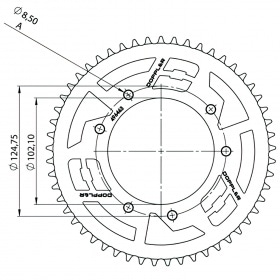 Chain Kit aluminium Neochrome 14×53 – 420 Derbi Senda DRD