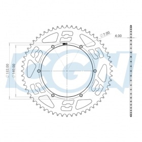 Aizmugurējais cilindrs 60 zobu Doppler alumīnija CNC melns MBK 51 / Peugeot 103