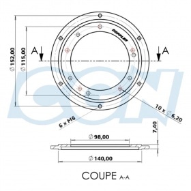 Nesošā plāksnīte aizmugurējā zobratiņa Doppler alumīnija CNC melna MBK 51