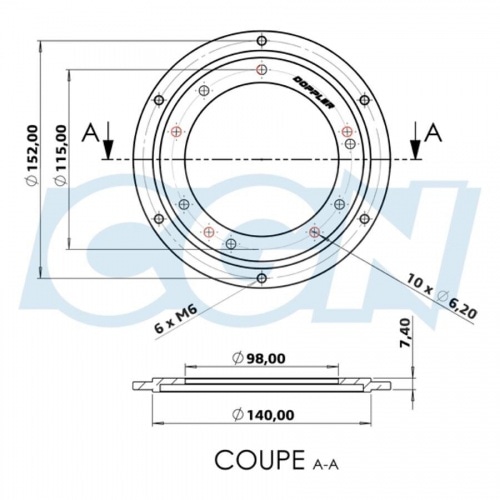 Nesošā plāksnīte aizmugurējā zobratiņa Doppler alumīnija CNC melna MBK 51 Nesošā plāksnīte aizmugurējā zobratiņa Doppler alumīnija CNC melna MBK 51