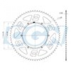 Rear Sprocket 68 teeth Doppler aluminium CNC black MBK 51 / Peugeot 103