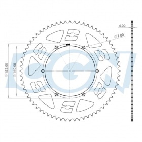 Aizmugurējais cilindrs 68 zobi Doppler alumīnija CNC melns MBK 51 / Peugeot 103