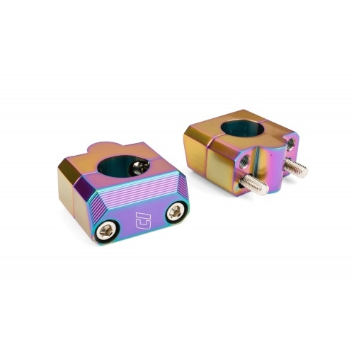 Handlebar Clamps 28mm Doppler aluminum neochrome Handlebar Clamps 28mm Doppler aluminum neochrome