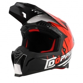 Motocross Helmet Doppler Black / White / Red