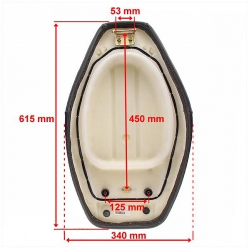 Sēdeklis OEM kvalitātes melns GY6 Kymco Filly Sēdeklis OEM kvalitātes melns GY6 Kymco Filly