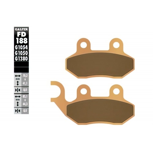Brake pad set Galfer sintered metal, S28 Brake pad set Galfer sintered metal, S28
