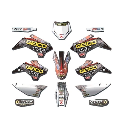 Grafiskais komplekts Geico Pit Bike YCF Pilot 2016-2017/ Factory 2016-2017 Grafiskais komplekts Geico Pit Bike YCF Pilot 2016-2017/ Factory 2016-2017