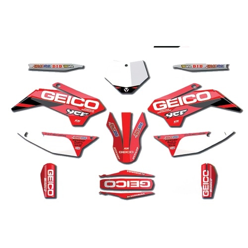 Grafiskais komplekts Geico D'cor 2019 Pit Bike YCF Pilot / SP Grafiskais komplekts Geico D'cor 2019 Pit Bike YCF Pilot / SP