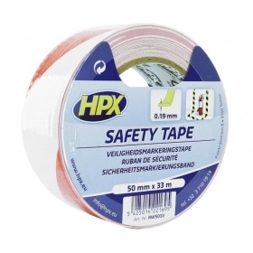 Safety Tape (adhesive) 50mm x 33m white / red