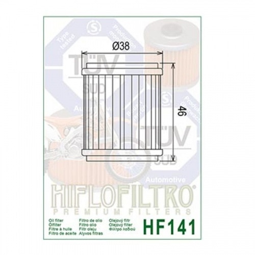 Eļļas filtrs Hiflofiltro HF141 Yamaha Xmax 125cc / YZF 250 Eļļas filtrs Hiflofiltro HF141 Yamaha Xmax 125cc / YZF 250