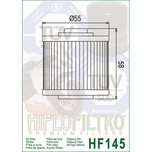 Eļļas filtrs Hiflofiltro HF145 Eļļas filtrs Hiflofiltro HF145