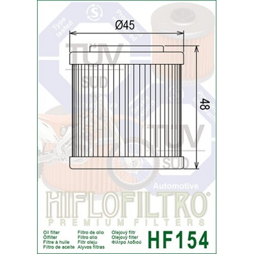 Eļļas filtrs Hiflofiltro HF154 Eļļas filtrs Hiflofiltro HF154