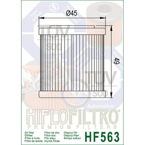 Eļļas filtrs Hiflofiltro HF563 Eļļas filtrs Hiflofiltro HF563