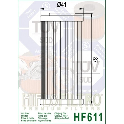 Eļļas filtrs Hiflofiltro HF611 Eļļas filtrs Hiflofiltro HF611