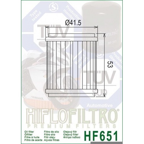 Eļļas filtrs Hiflofiltro HF651 Eļļas filtrs Hiflofiltro HF651