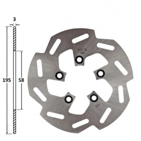Brake Disc rear 195mm IGM Peugeot Speedfight 3