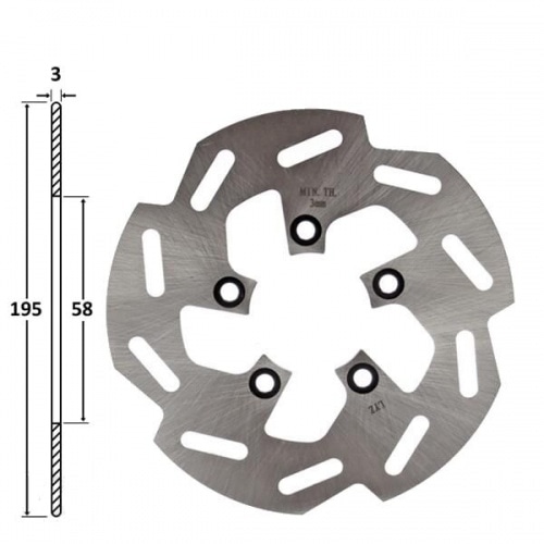 Brake Disc rear 195mm IGM Peugeot Speedfight 3 Brake Disc rear 195mm IGM Peugeot Speedfight 3