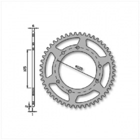 Aizmugurējais ritenis tērauds 50 zobi - 420 IGM Rieju MRT