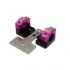 Handlebar Clamps 28mm with dashboard holder KRM black / pink Handlebar Clamps 28mm with dashboard holder KRM black / pink