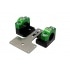 Handlebar Clamps 28mm with dashboard holder KRM black / green Handlebar Clamps 28mm with dashboard holder KRM black / green