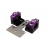 Handlebar Clamps 28mm with dashboard holder KRM black / purple Handlebar Clamps 28mm with dashboard holder KRM black / purple