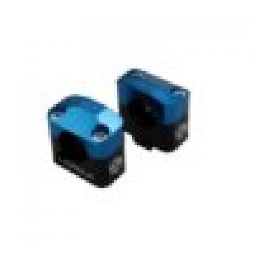 Handlebar Clamps 28mm KRM black / blue Handlebar Clamps 28mm KRM black / blue