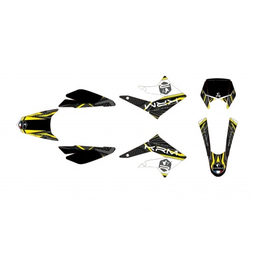 Комплект декалей KRM желтый Derbi X-treme 2011 - 2017 Комплект декалей KRM желтый Derbi X-treme 2011 - 2017