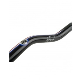 Handlebar 28mm KRM PATRIOT with pad white / hologram