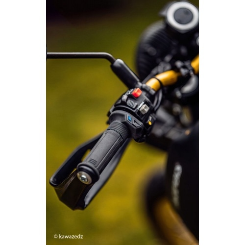 Apsildāmas rokturi HG 13 Koso 7/8" + 1" L=120mm melns ar integrētu slēdzi Apsildāmas rokturi HG 13 Koso 7/8" + 1" L=120mm melns ar integrētu slēdzi