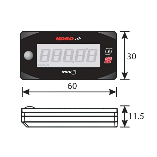 Thermometer outside temperature Koso Mini 3 Thermometer outside temperature Koso Mini 3