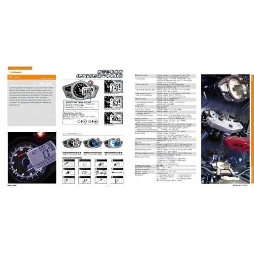 Spidometrs / Tahometrs Koso digital RX1N-R melna seja, zila gaisma Spidometrs / Tahometrs Koso digital RX1N-R melna seja, zila gaisma