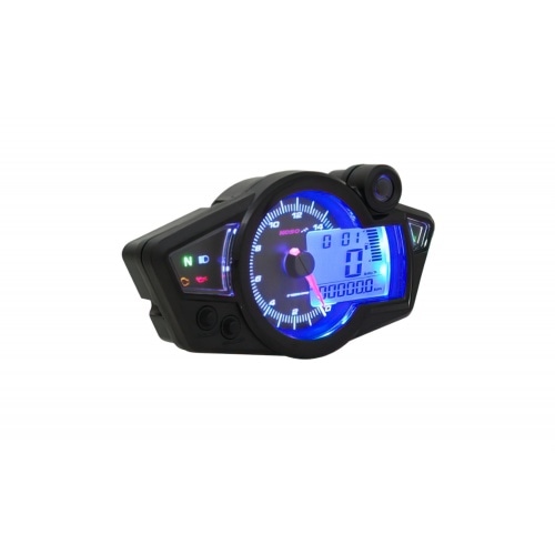 Spidometrs / Tahometrs Koso digital RX1N-R melna seja, zila gaisma Spidometrs / Tahometrs Koso digital RX1N-R melna seja, zila gaisma