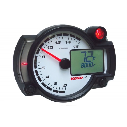 Tahometrs / termometrs Koso RX2NR 0 - 16,000rpm ar maiņas signālu Tahometrs / termometrs Koso RX2NR 0 - 16,000rpm ar maiņas signālu