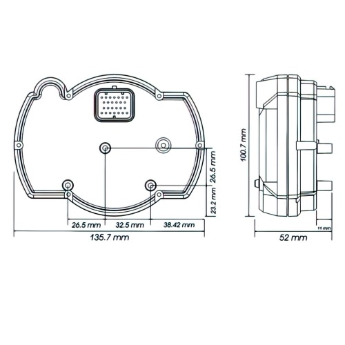 Спидометр / тахометр Koso RX2N 0-10000 об/мин Спидометр / тахометр Koso RX2N 0-10000 об/мин