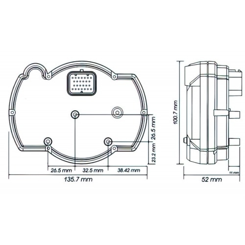 Спидометр / Тахометр Koso RX2N 0-20000 об/мин Спидометр / Тахометр Koso RX2N 0-20000 об/мин