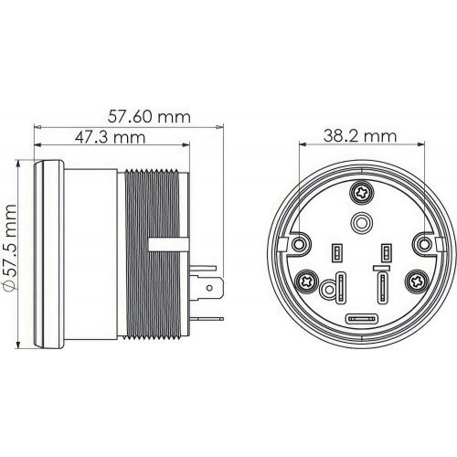 Voltmetrs Harley Davidson digitālais Koso Voltmetrs Harley Davidson digitālais Koso