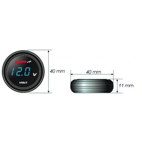 Voltmeter digital Koso Coin red