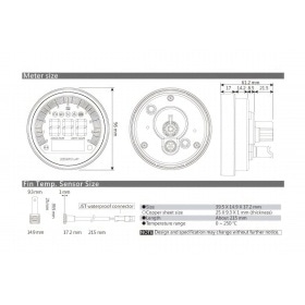 Bracket for conversion from 2 to 1 speedometer Koso BMW R nineT 2014-2016