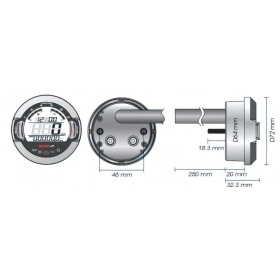 Spidometrs Koso DL-03SR GP Style street-legal