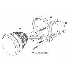 Headlight (low beam) LED Koso Hawkeye w. CE marking