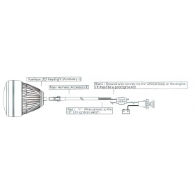 Headlight (low beam) LED Koso Hawkeye w. CE marking