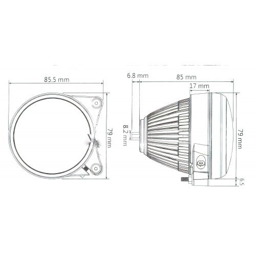 Headlight (high beam) LED Koso Hawkeye w. CE marking Headlight (high beam) LED Koso Hawkeye w. CE marking