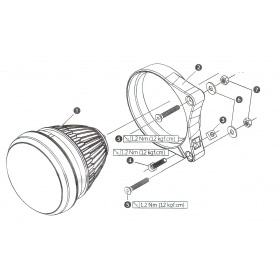 Headlight (high beam) LED Koso Hawkeye w. CE marking