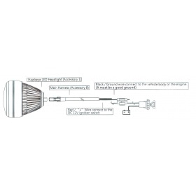 Headlight (high beam) LED Koso Hawkeye w. CE marking