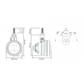Miglas lukturi LED Koso Aurora melns