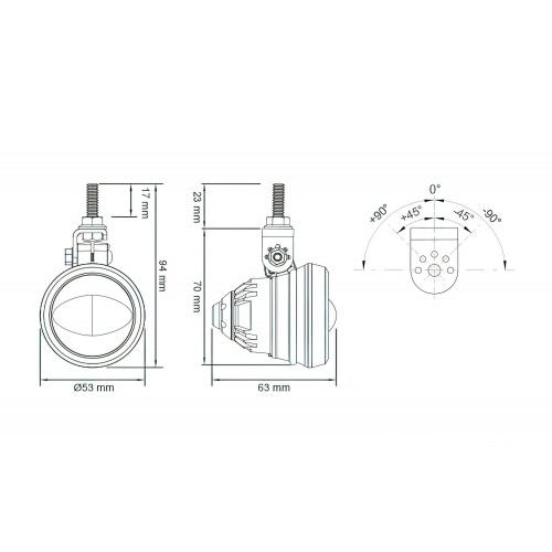 Miglas lukturi LED Koso Aurora melns Miglas lukturi LED Koso Aurora melns