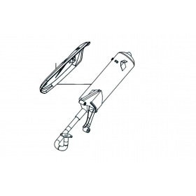 Exhaust – original Kymco Agility 50cc 4-stroke 10 inch