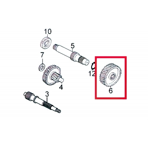Kymco Agility 50cc 4 taktu 12 collu izejas vārpstas zobrats Kymco Agility 50cc 4 taktu 12 collu izejas vārpstas zobrats