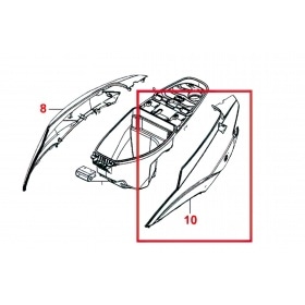 Side Panel left – original spare part Kymco Agility RS 50cc white