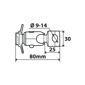 Viedtālruņa turētājs Opti Mirror ar 9-14 mm skavu